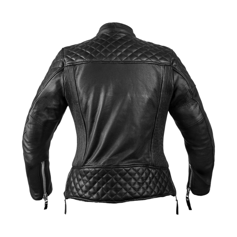 Női bőr motoros kabát W-TEC Mantura sötét barna XS termék 2. képe