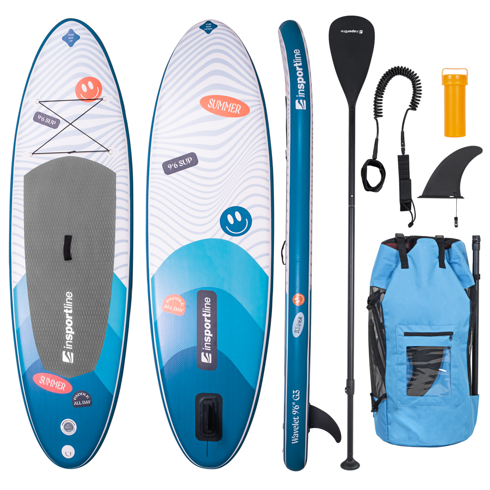 SUP tartozékokkal inSPORTline Wavelet 9'6" kék