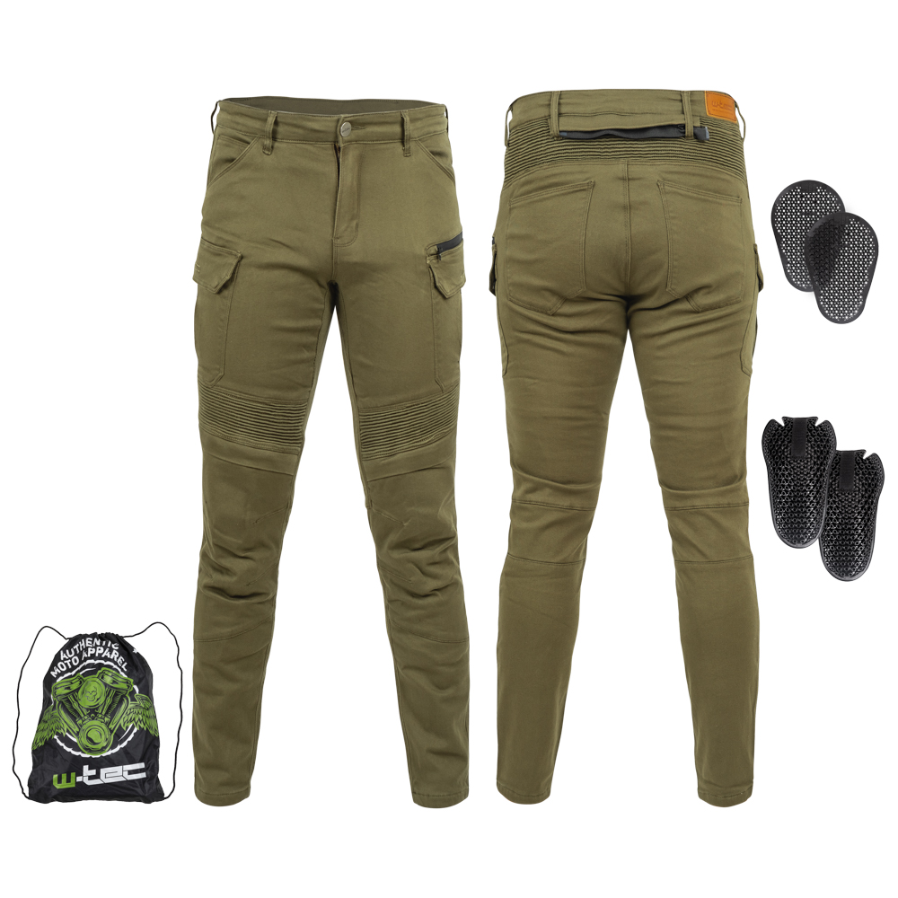 Motoros nadrág W-TEC Cargotic olivazöld 5XL akciós termékkép 1