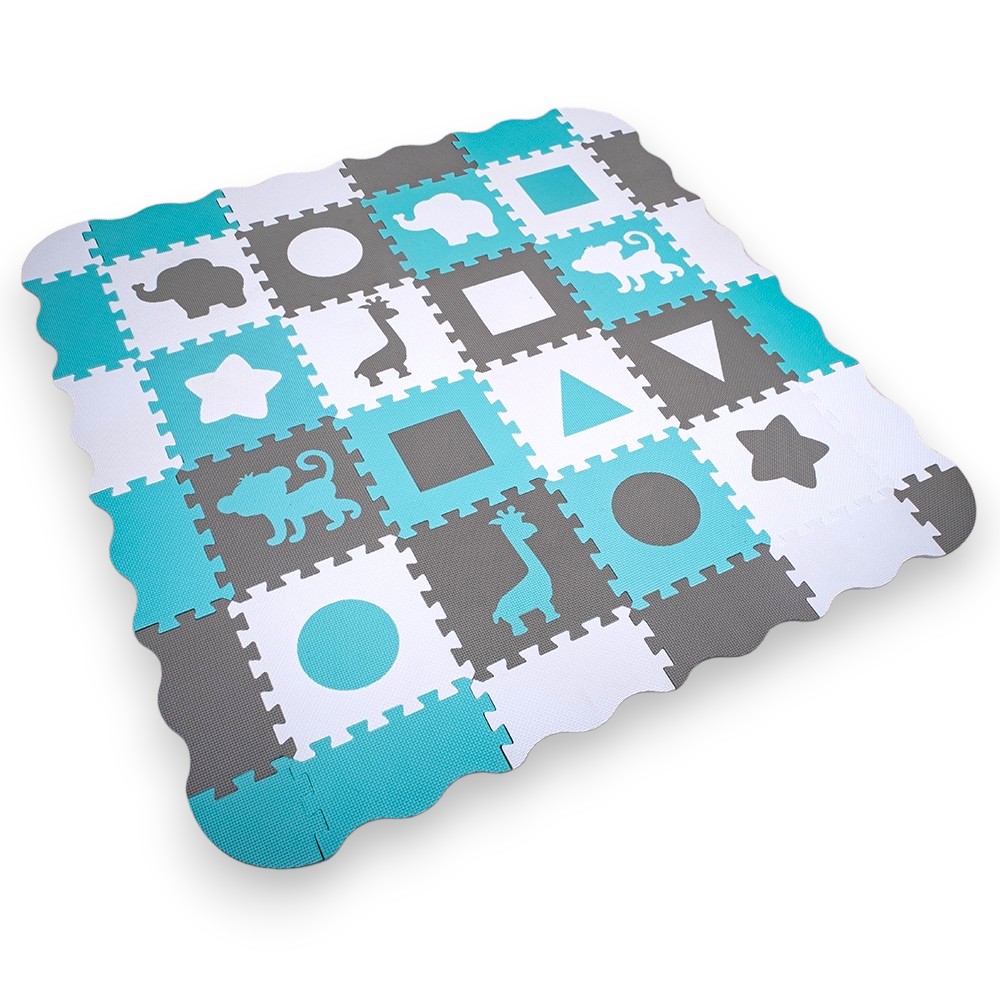 Szivacs puzzle Játszómatrac védőfallal inSPORTline Smarfino 30,5x30,5x1 cm, 36 db termék 2. képe