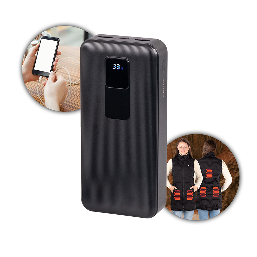 Powerbank inSPORTline PowerTwenty 20000 mAh, 2x USB A, 1x USB C, LED kijelző,  410 g, gyorstöltés termék 2. képe