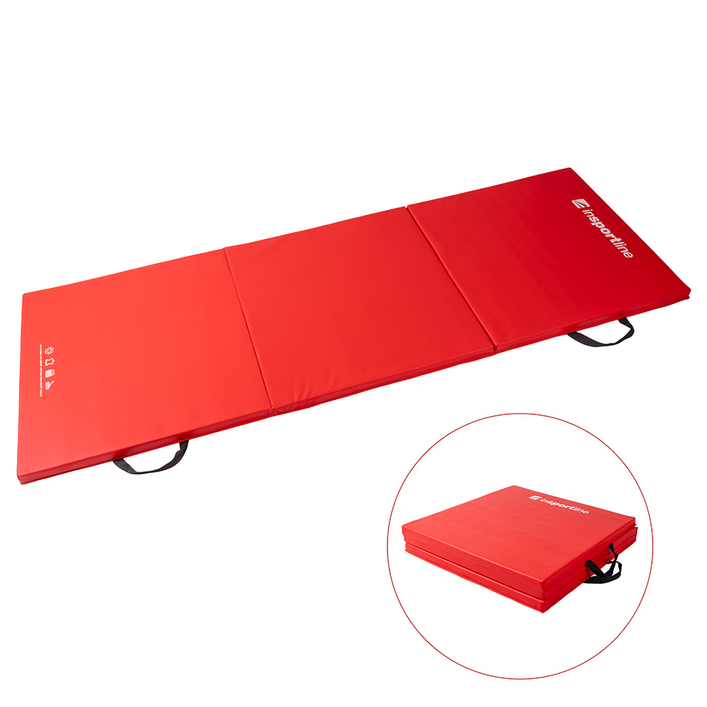 Összehajtható gimnasztikai szőnyeg inSPORTline Trifold 180x60x5 cm fekete termék 2. képe
