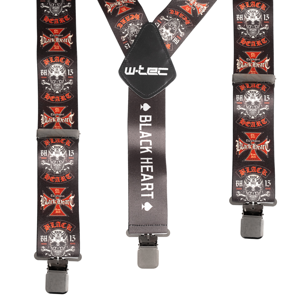 Nadrágtartó W-TEC Black Heart Suspenders Kereszt Koponya akciós termékkép 1