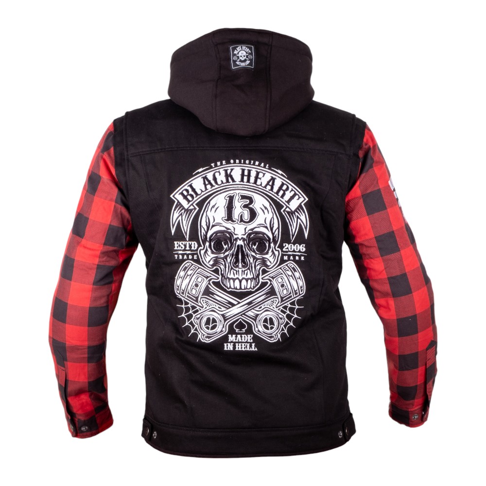 Chopper dzseki W-TEC Black Heart Ruffster fekete-piros M termék 2. képe