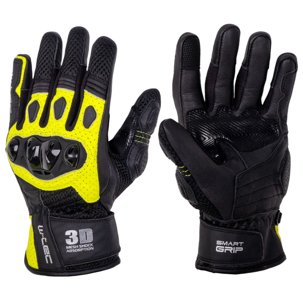 Motoros kesztyű W-TEC Janstur fekete-fluo M termék 2. képe