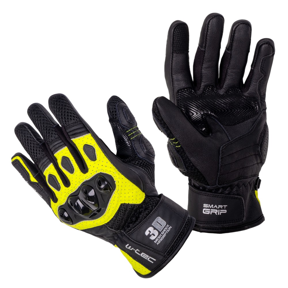 Motoros kesztyű W-TEC Janstur fekete-fluo M akciós termékkép 1