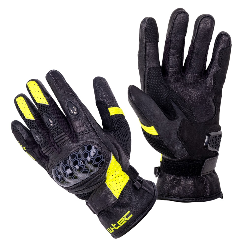 Motoros kesztyű W-TEC Kudavo fekete-fluo M akciós termékkép 1