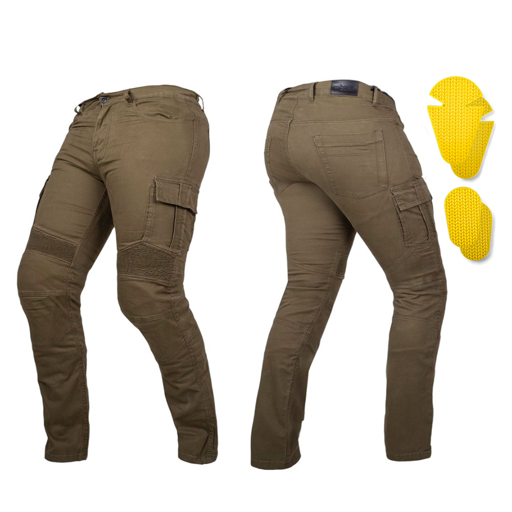 Motoros farmernadrág W-TEC Wallbridge Olive olivazöld 30/34 akciós termékkép 1