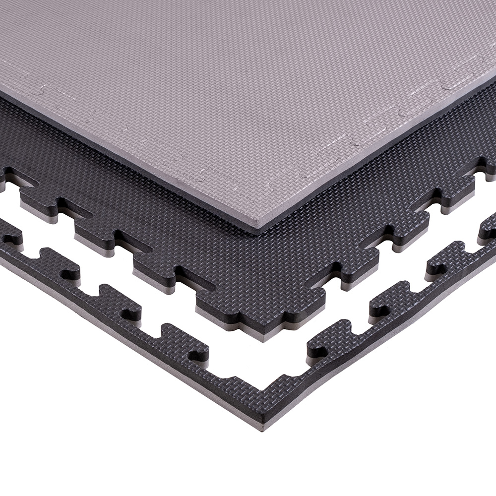 Puzzle tatami szőnyeg inSPORTline Sazegul 100x100x2 cm  szürkés-fekete, kereszt minta akciós termékkép 1