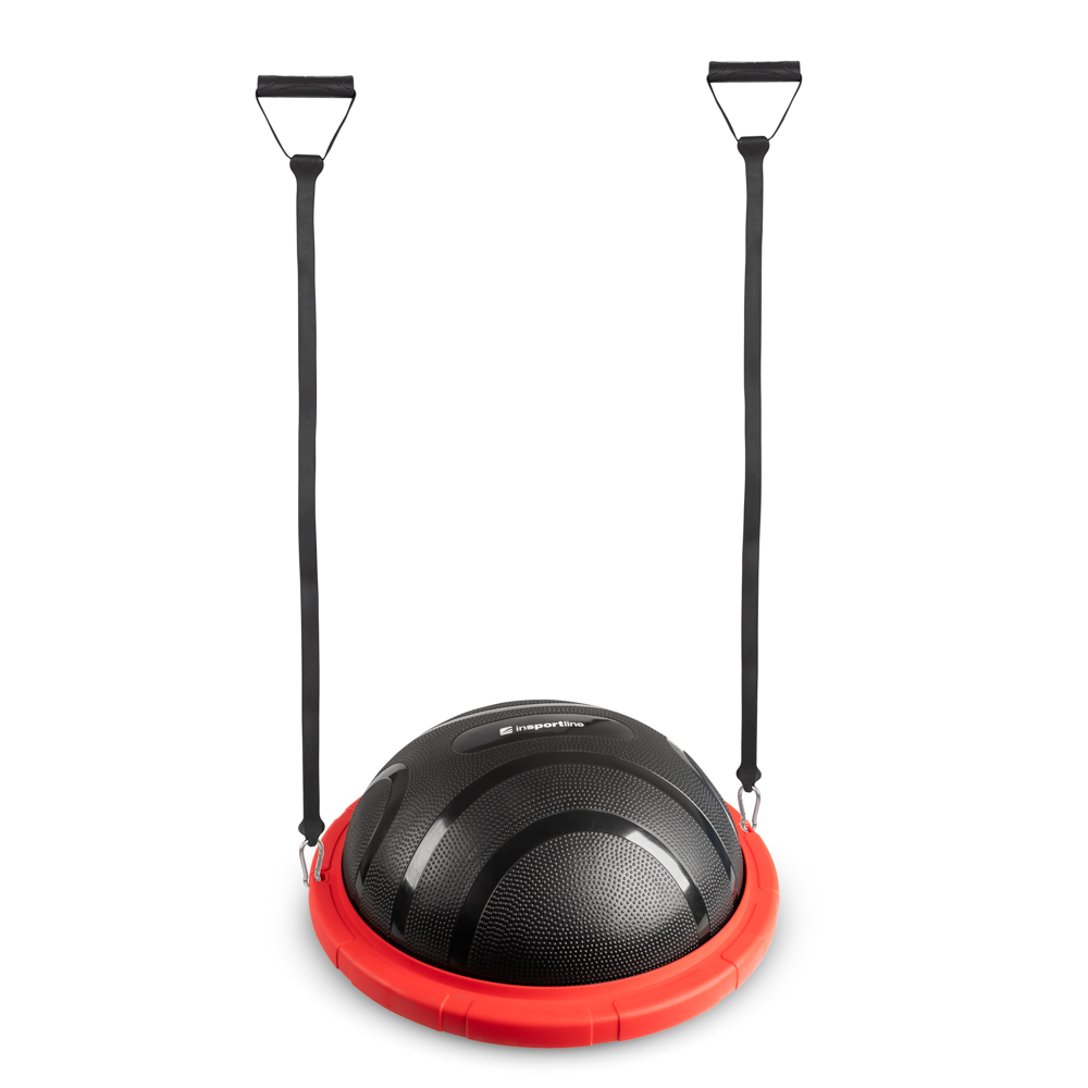 Koordinációs félgömb inSPORTline Dome Edge gumis expanderrel 100 cm / 4,6 kg piros-fekete akciós termékkép 1