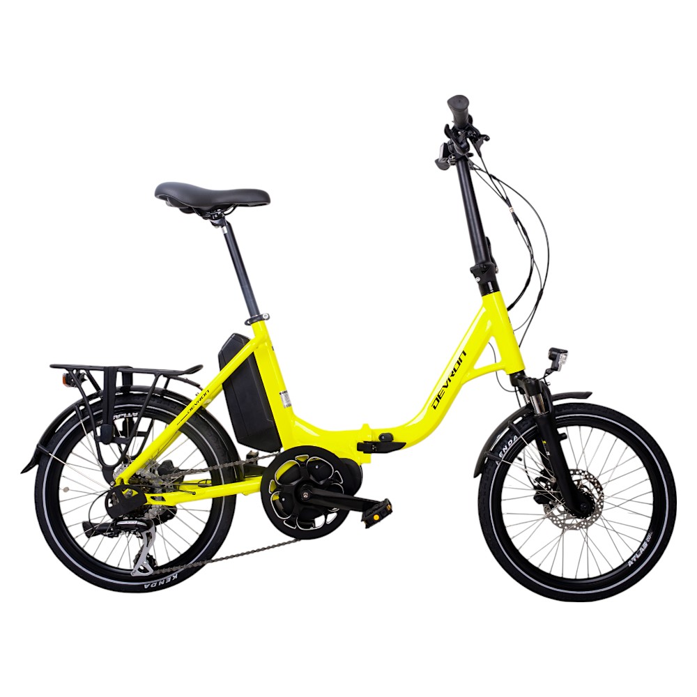 Összecsukható elektromos kerékpár Devron 20126 20" - 2025, alumínium váz, színes LCD kijelző, 80 km hatótáv 17,5" (160-190 cm) fekete termék 2. képe