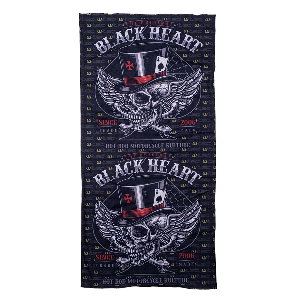 Multifunkcionális nyakmelegítő W-TEC Black Heart Scarfest Wings Skull akciós termékkép 1