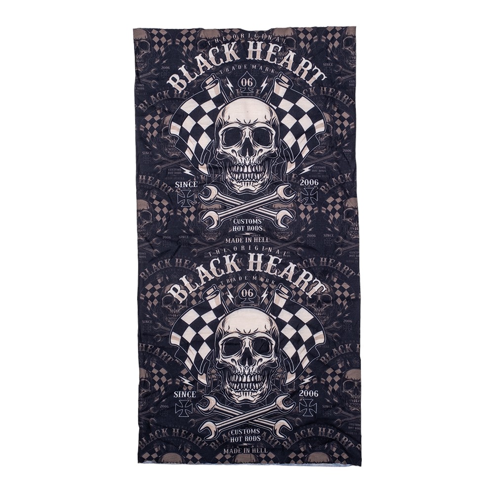 Multifunkcionális nyakmelegítő W-TEC Black Heart Scarfest Wings Skull termék 2. képe