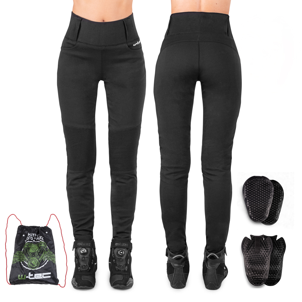 Női motoros leggings W-TEC Woposum fekete XS akciós termékkép 1
