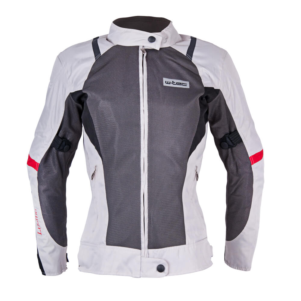 Női motoros kabát W-TEC Lucina  szürke-krémfehér  XS akciós termékkép 1
