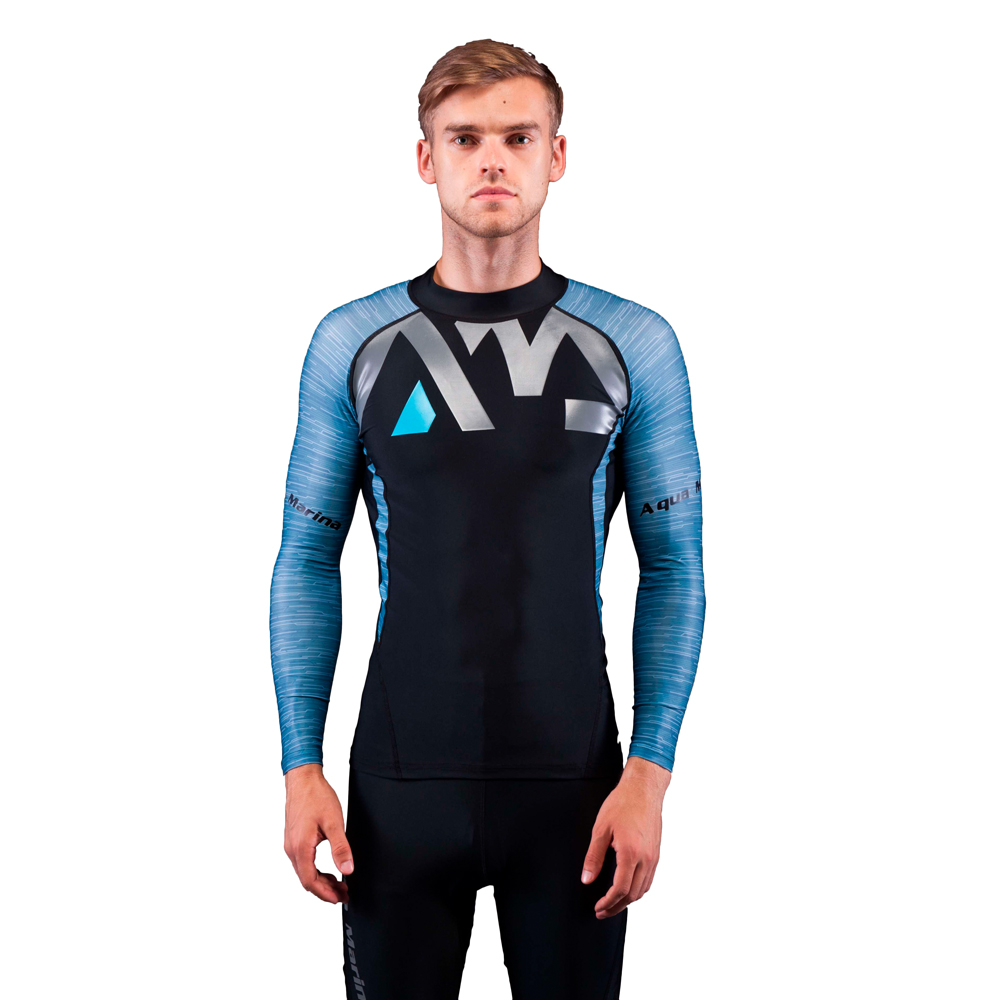 Férfi hosszú ujjú póló vízi sportokhoz Aqua Marina Division  szürke  S termék 2. képe