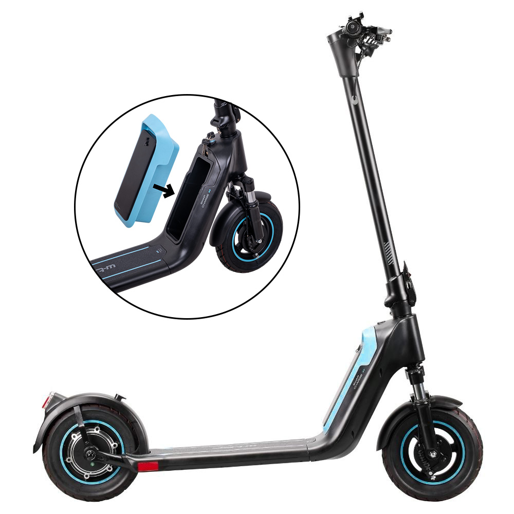 Elektromos roller kivehető akkumulátorral W-TEC SwapCharge 500W 10", alumínium ötvözet váz, 25 km/h,  38 km hatótáv, tárcsafék, állvány fehér termék 2. képe