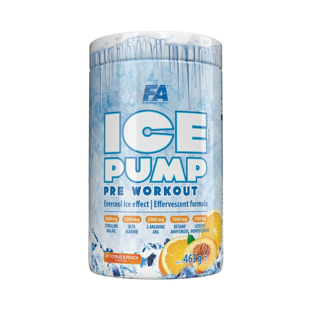 FA ICE Pump Pre workout 463g Icy citrusapeach akciós termékkép 1