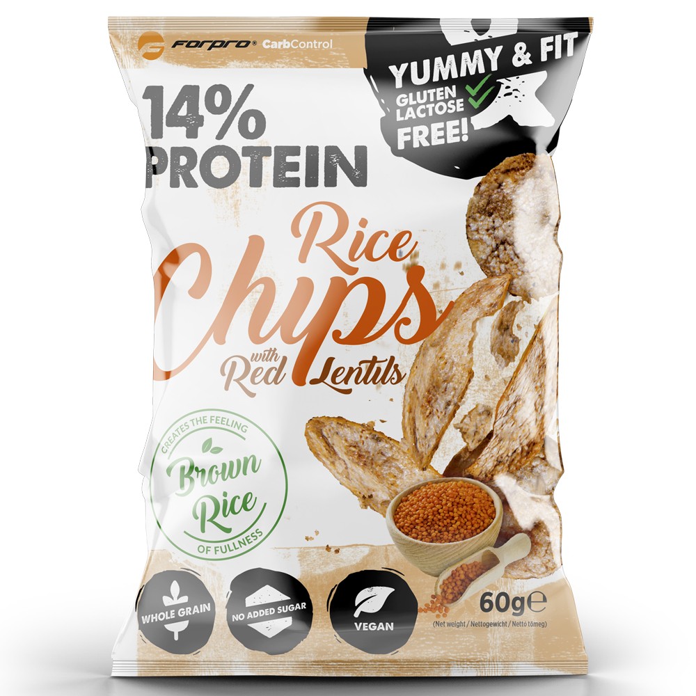 FORPRO 14% PROTEIN RICE CHIPS WITH RED LENTILS 60g akciós termékkép 1