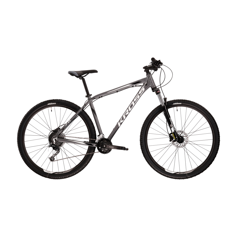 Hegyikerékpár Kross Hexagon 7.0 29" - modell 2022 S (17", 174-180 cm) grafit/fehér/fekete akciós termékkép 1