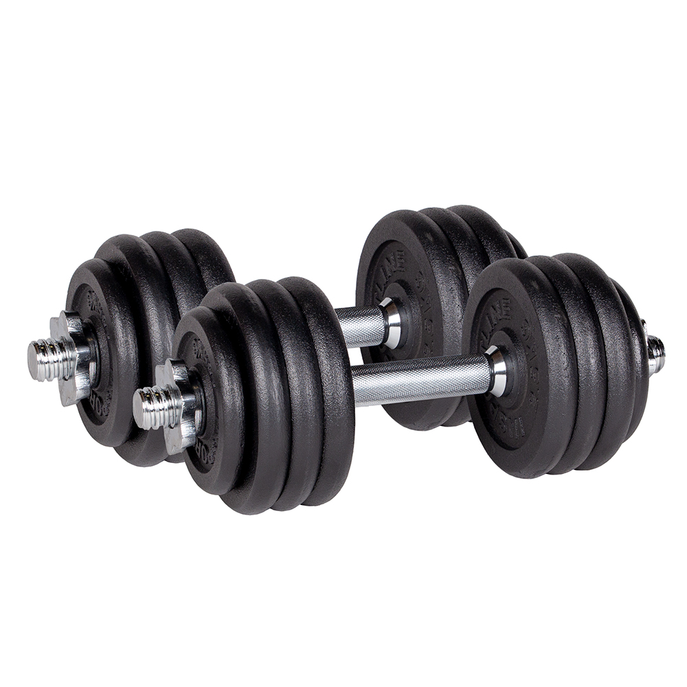 Egykezes súlyzó szett inSPORTline Castblack 2x20 kg akciós termékkép 1