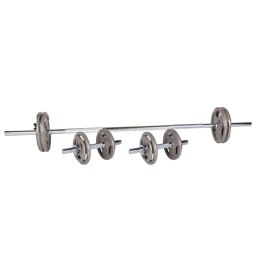 Súlyzó szett inSPORTline Hamerton 167+40 cm/30 mm 50 kg akciós termékkép 1