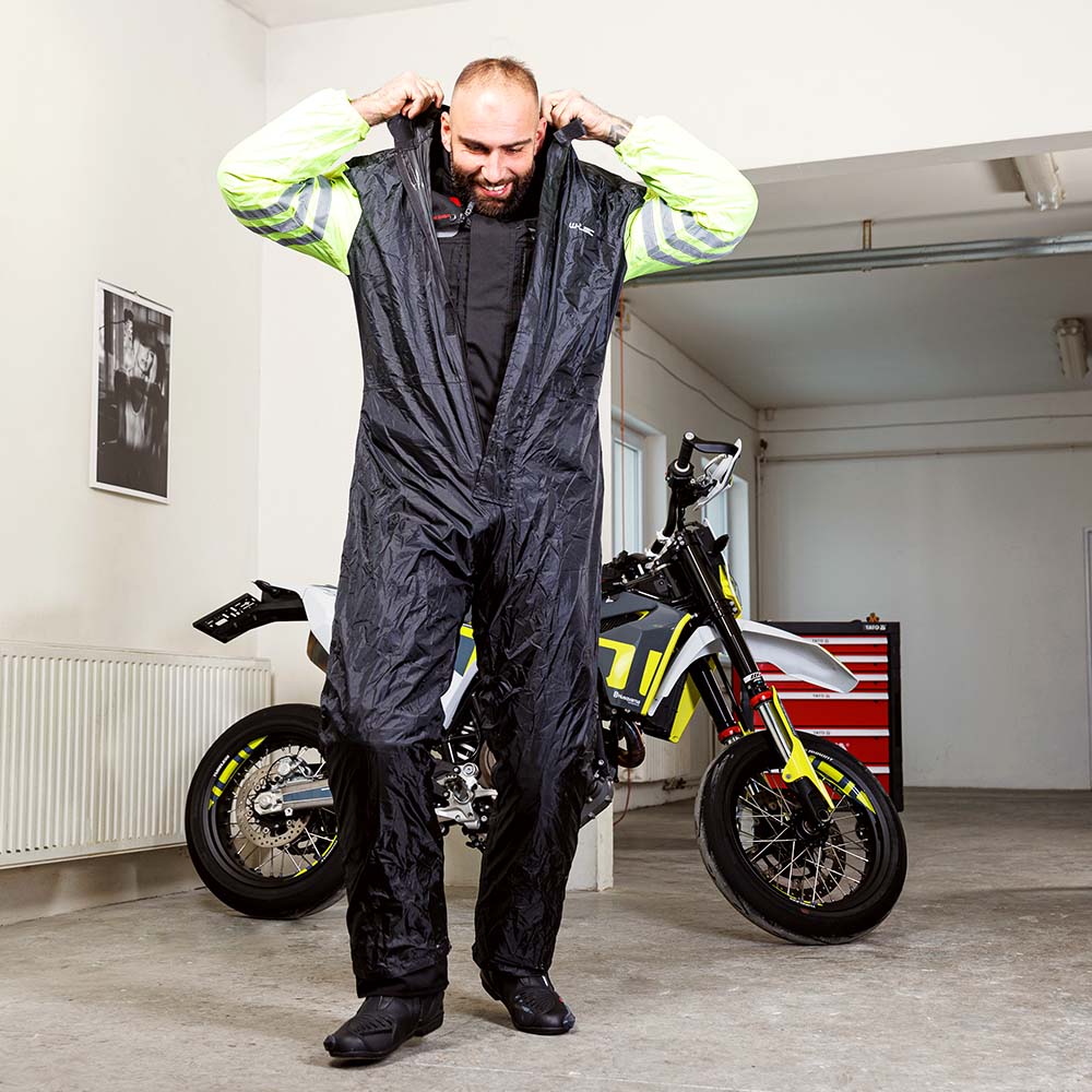 Motoros esőruha W-TEC Smedava fekete-fluo bővített XL termék 2. képe