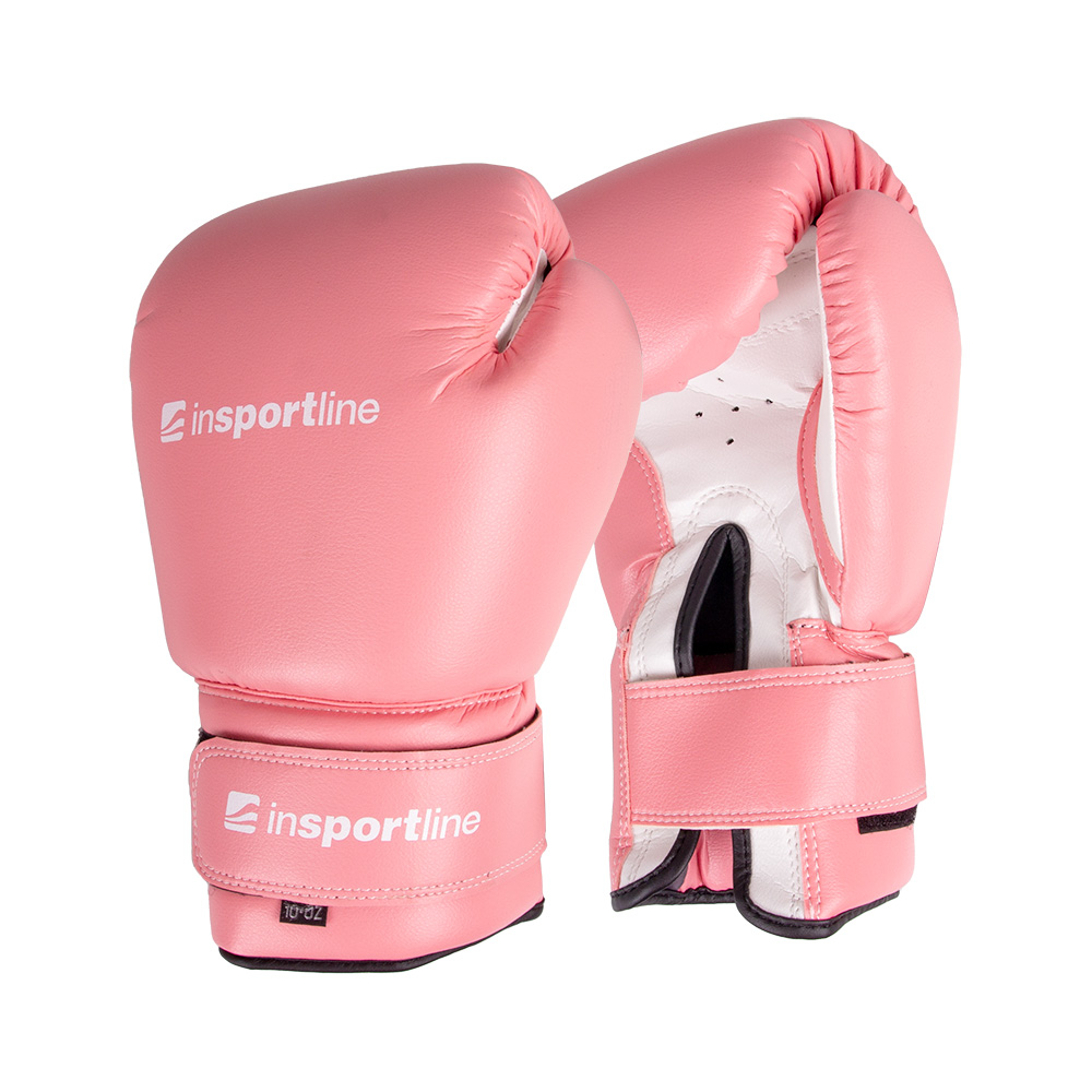 Boxkesztyű inSPORTline Ravna rózsaszín-fehér 8oz