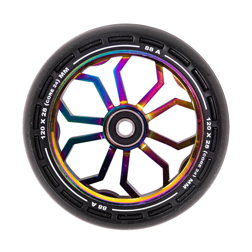 Roller kerék LMT XL Wheel 120 mm ABEC 9 csapággyal neokróm