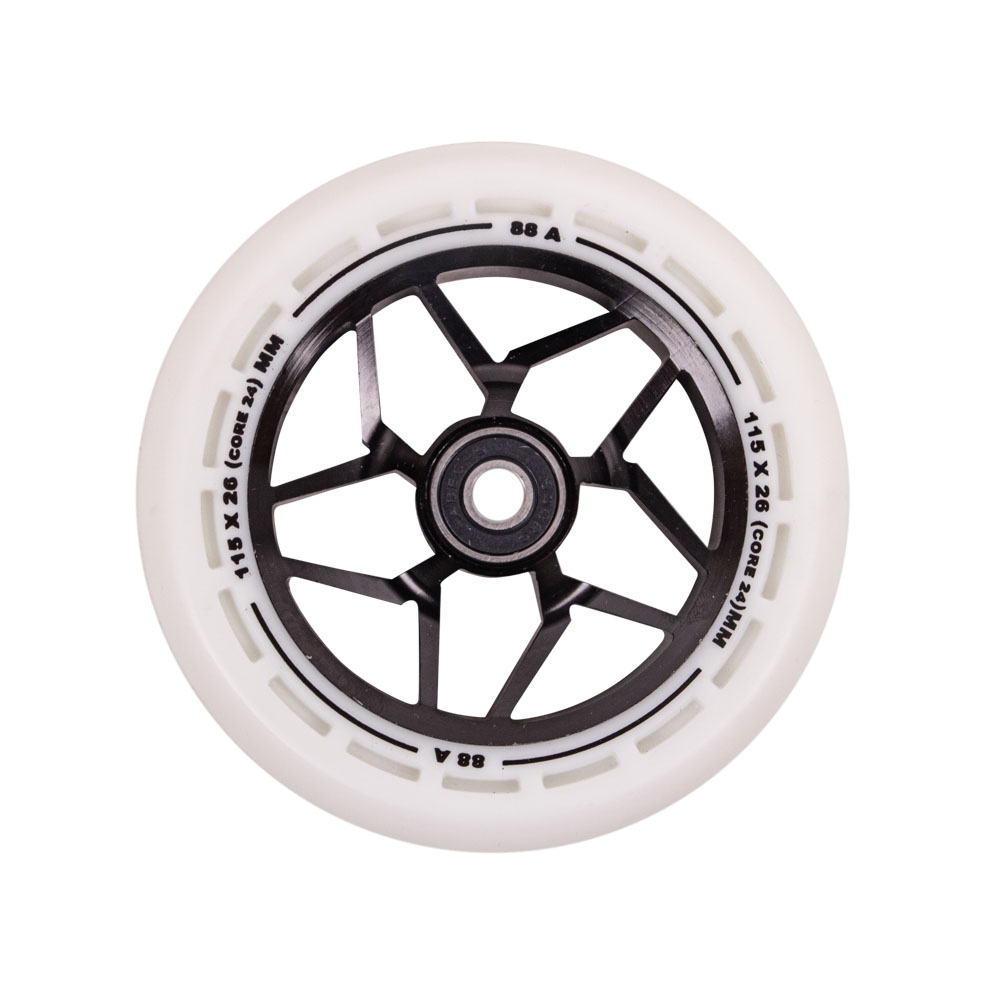 Roller kerék LMT L Wheel 115 mm ABEC 9 csapággyal fekete-fehér