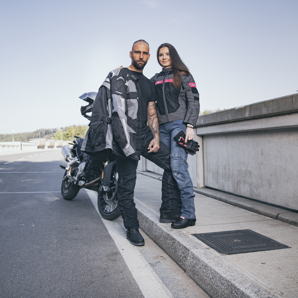 Női motoros bőrkesztyű W-TEC Pocahonta  fekete-rózsaszín  XS termék 2. képe