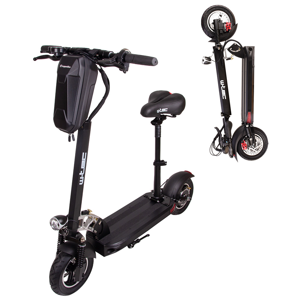 Elektromos roller W-TEC Tenmark III üléssel és táskával  fekete termék 2. képe