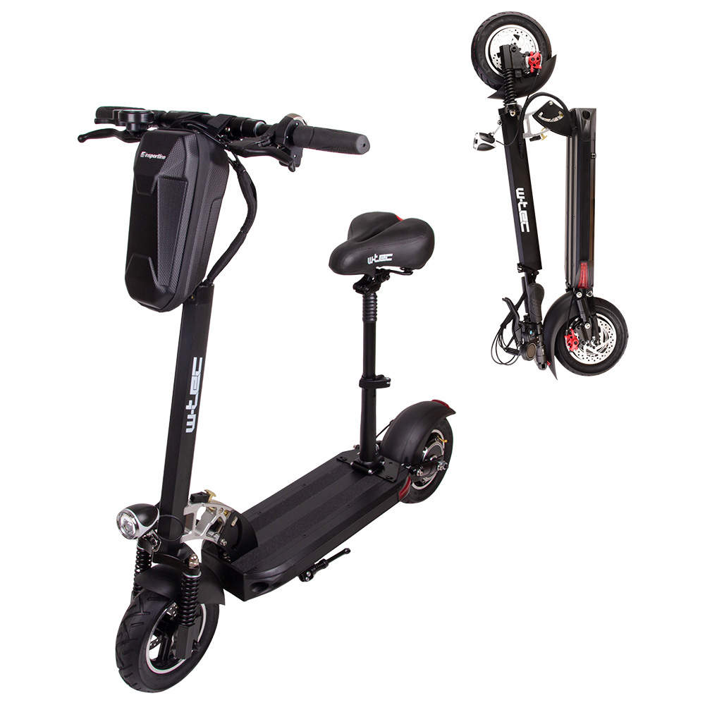 Elektromos roller W-TEC Tenmark III üléssel és táskával  fekete akciós termékkép 1