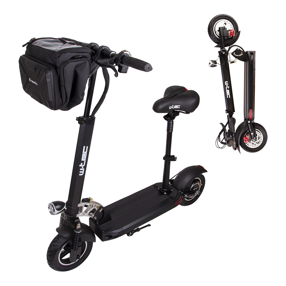 Elektromos roller W-TEC Tenmark II nyereggel és kormánytáskával - fehér fehér termék 2. képe