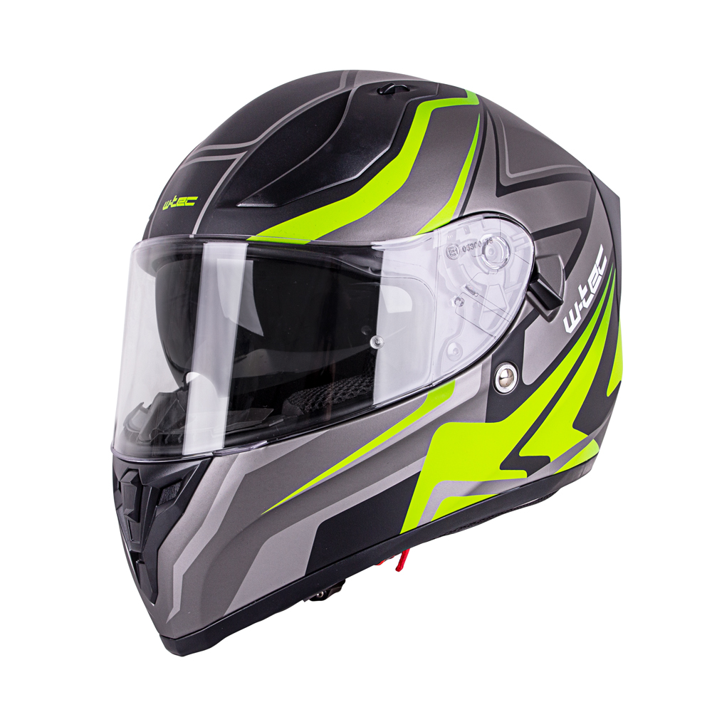 Integrált bukósisak W-TEC V128 Graphic fekete-fluor sárga S (55-56)