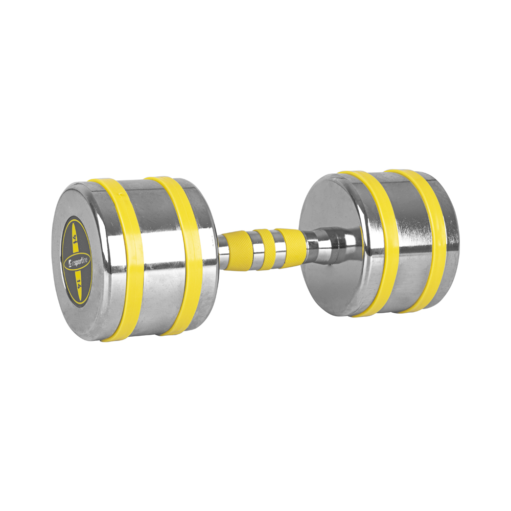 Króm súlyzó inSPORTline Yellsteel 14 kg akciós termékkép 1
