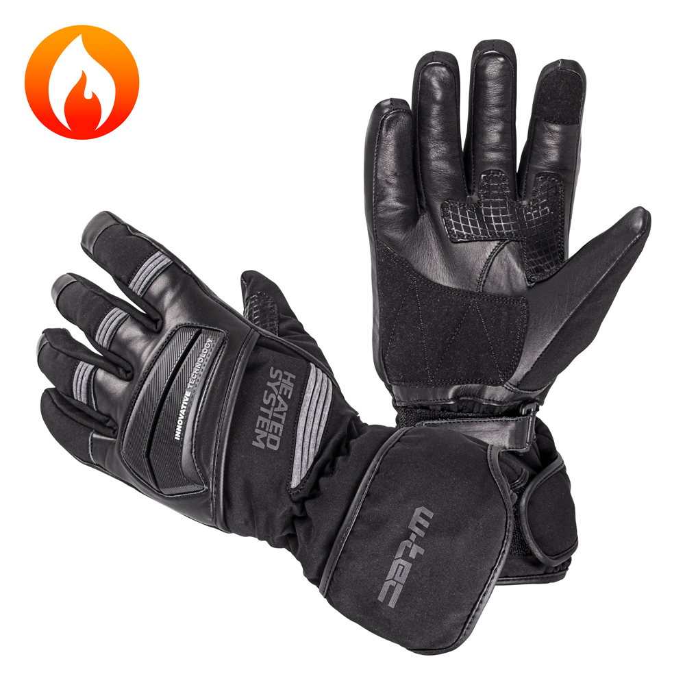 Fűthető motoros és síkesztyű W-TEC HEATston  fekete-szürke  XS termék 2. képe