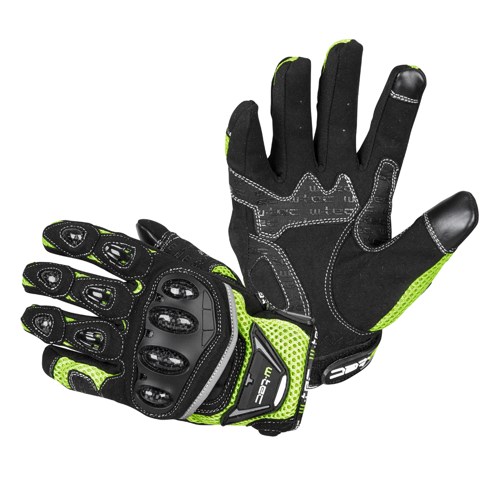 Motoros kesztyű W-TEC Upgear fekete-fluo XL