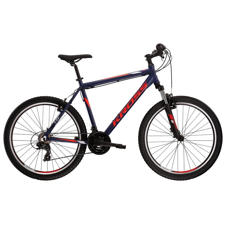 Hegyi kerékpár Kross Hexagon 1.0 26" - modell 2022 XS (14", 145-157 cm) fekete/fehér/kék termék 2. képe