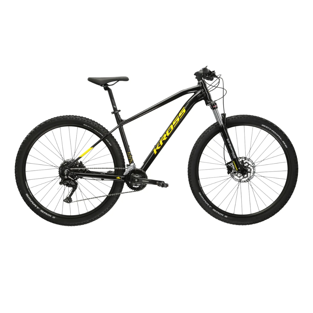 Hegyi kerékpár Kross Level 2.0 29" Gen 007  fekete / sárga / fényes  S (16", 165-172 cm) termék 2. képe