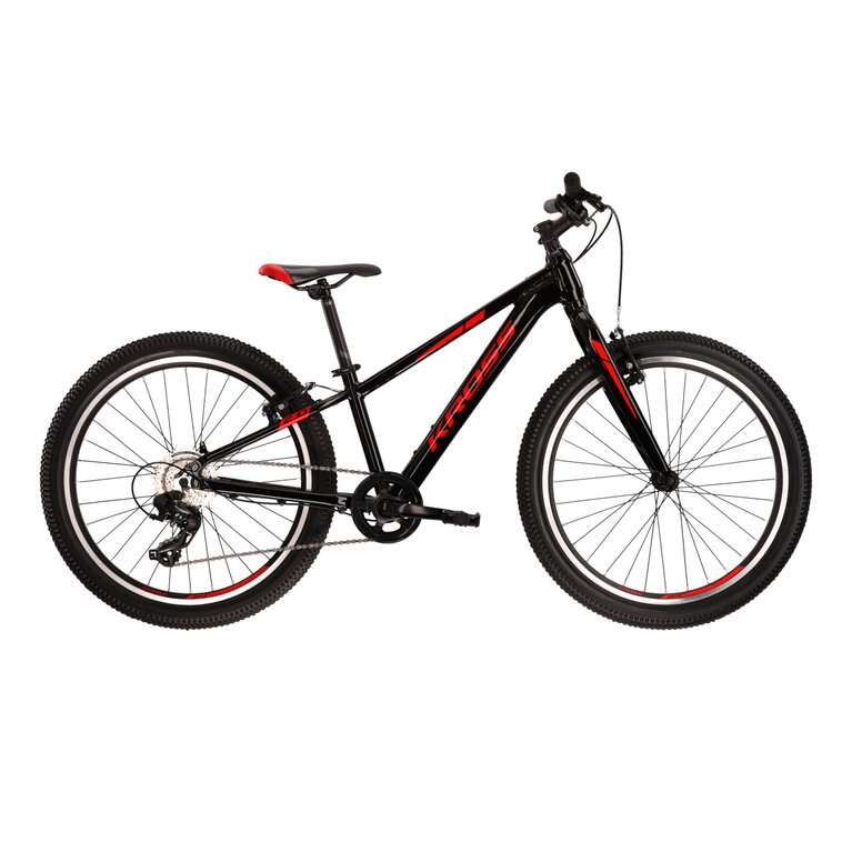 Junior kerékpár Kross Level JR 2.0 24" 12" (138-148 cm) fekete-piros akciós termékkép 1