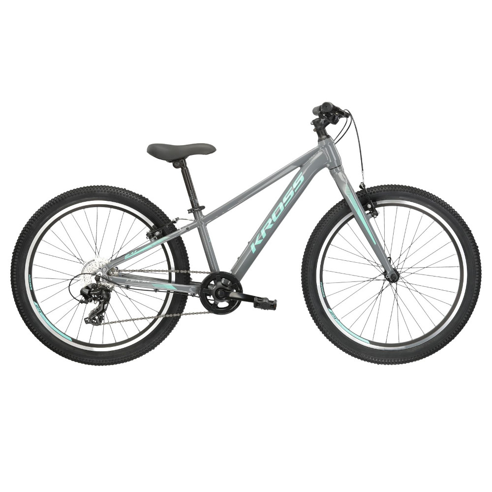 Junior lányka kerékpár Kross LEA JR 2.0 24" - modell 2022 12" (125-145 cm) szürke/türkiz akciós termékkép 1