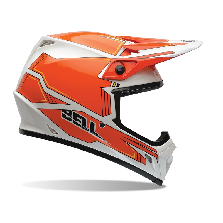 Motocross bukósisak BELL MX-9 narancssárga-fehér L(59-60)