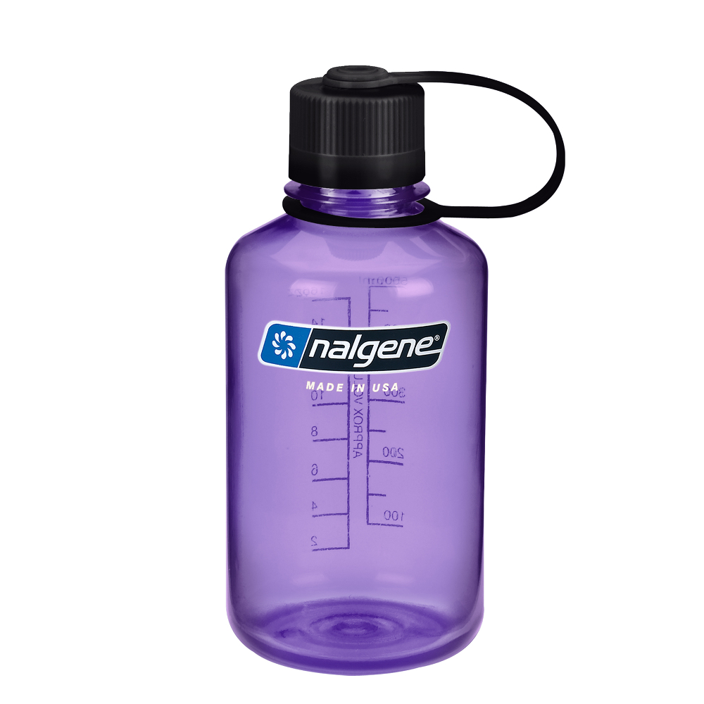 Kulacs NALGENE Narrow Mouth Sustain 500 ml Lila fekete kupakkal