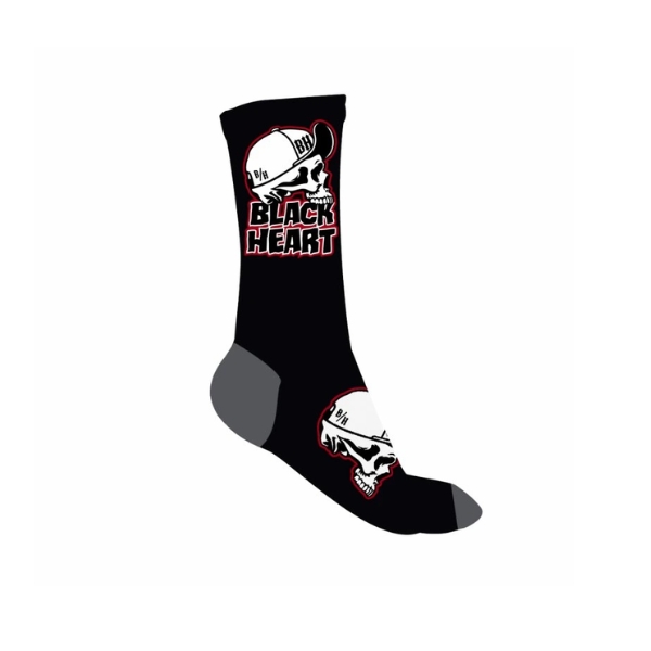 Zokni BLACK HEART Cap Skull Socks szürke-fekete 8-9 akciós termékkép 1
