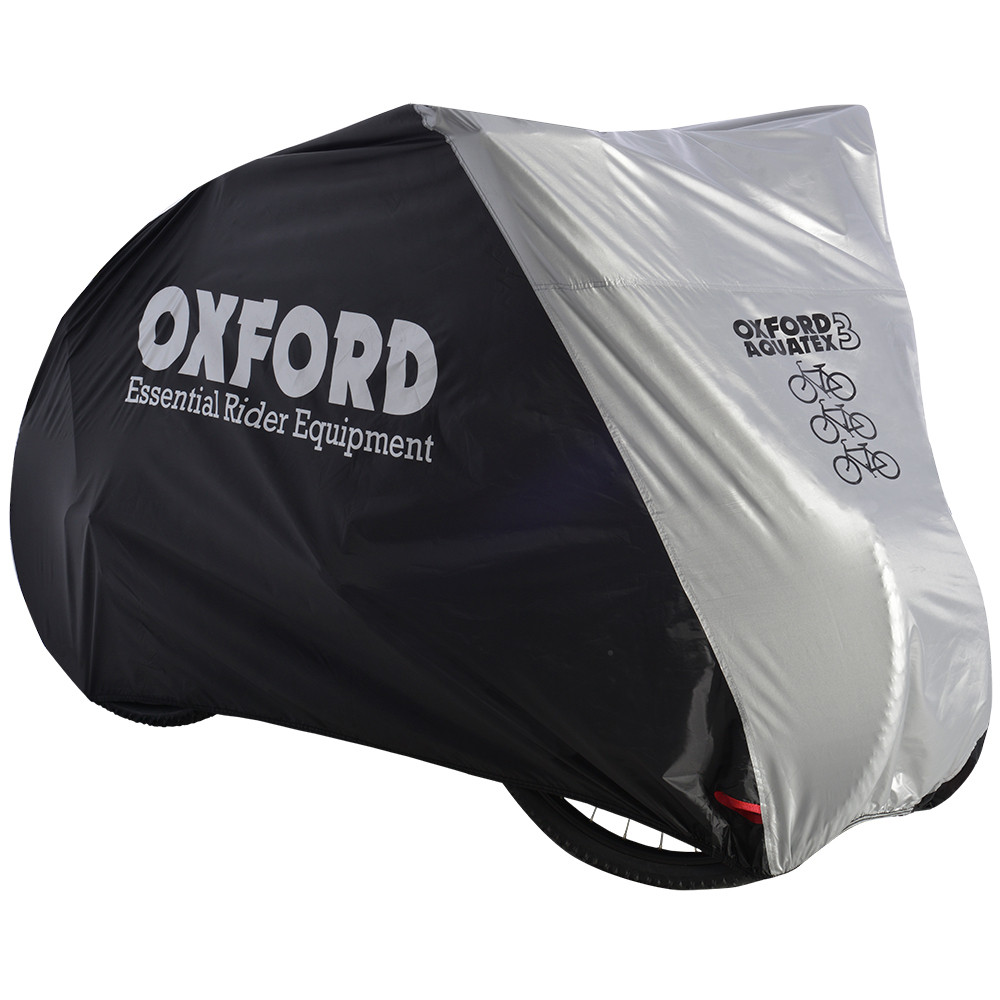 Ponyva 3 kerékpárra Oxford Aquatex Triple fekete/ezüst akciós termékkép 1