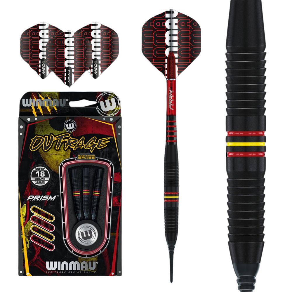 Darts Winmau Outrage Brass 18g 3 db A variáns termék 2. képe