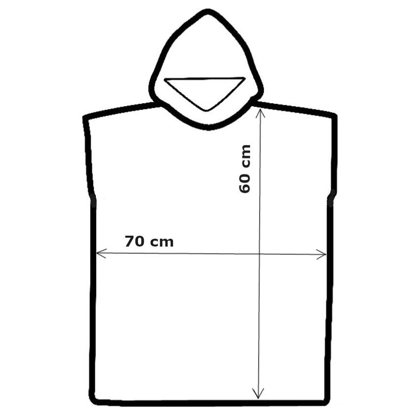 Gyerek poncsó Aqua Speed Kids Poncho 70x120 cm  Királykék termék 2. képe