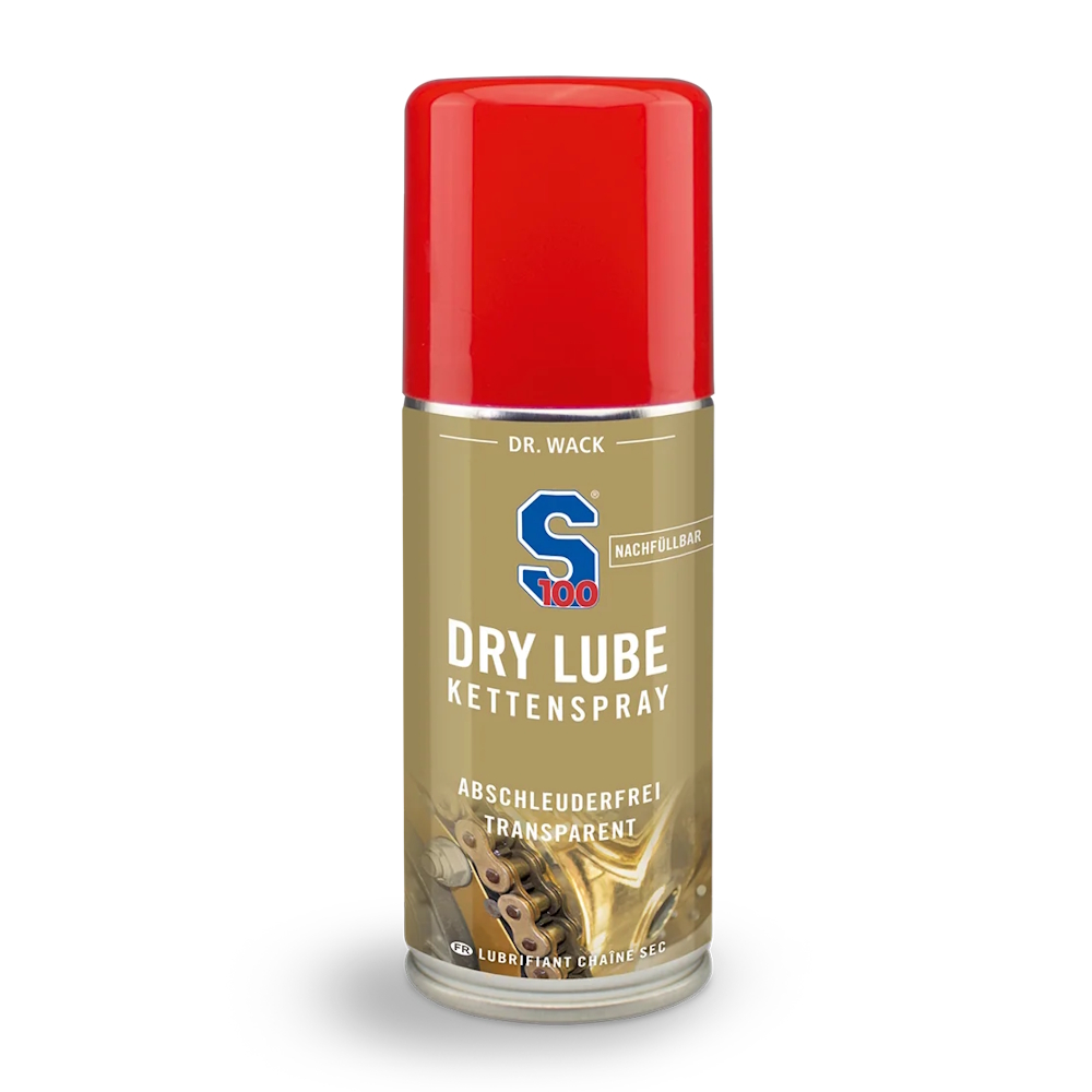 Láncspray S100 Dry Lube Chain Spray 100 ml, hibrid formula, PTFE, ellenáll a szennyeződésnek, praktikus kiszerelés akciós termékkép 1
