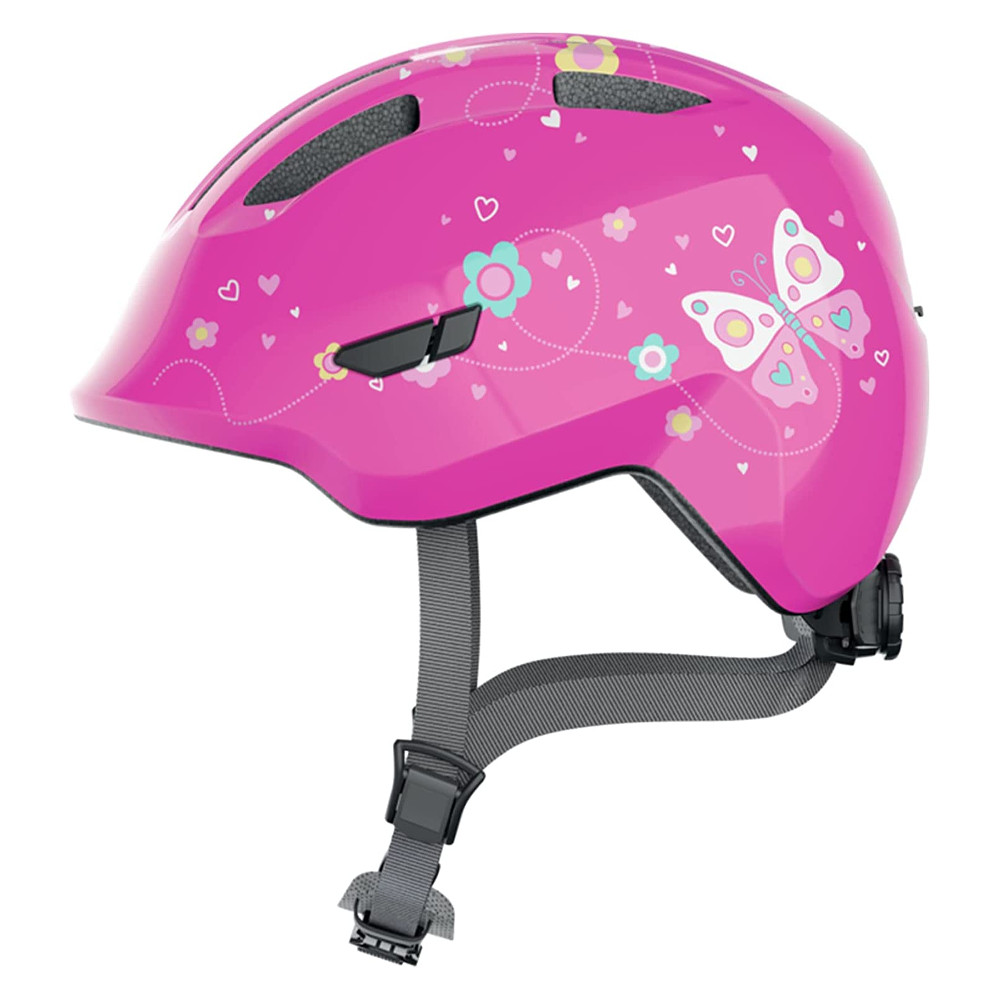 Gyerek kerékpáros sisak Abus Smiley 3.0 Pink Pillangó S (45-50) akciós termékkép 1